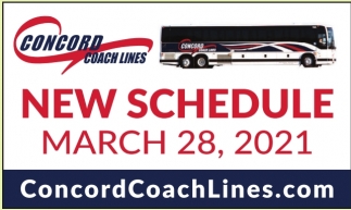 Nw Schedule, Concord Coach Lines